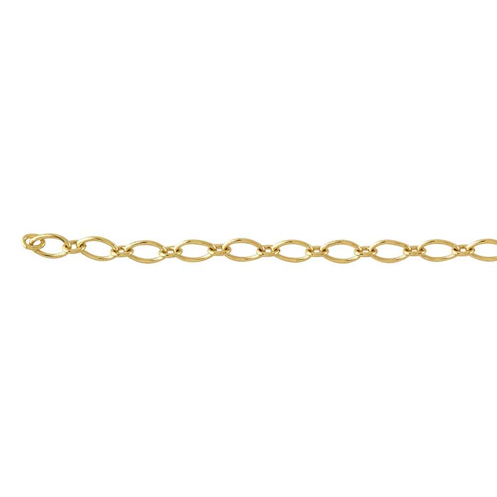 18K Yellow Gold 1.9mm Long & Short Chain, By the Inch