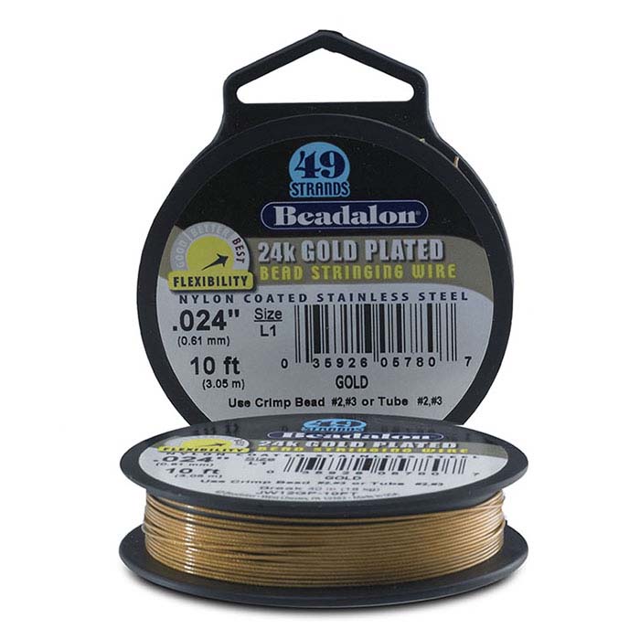 Beadalon® Professional Series 49Strand 24K Yellow GoldPlated Wire