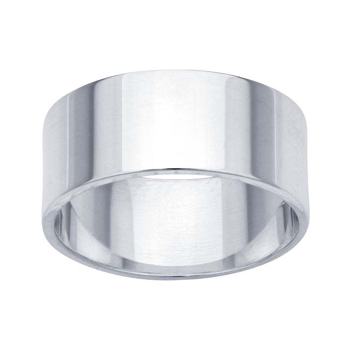 Sterling Silver 8mm Flat Wedding Bands