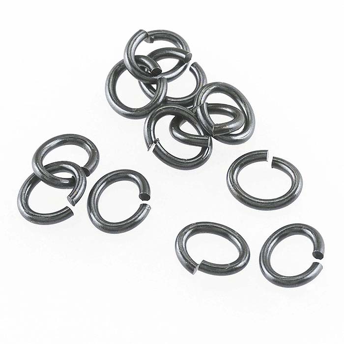 Brass Gunmetal-Finish 4 x 3mm Oval Jump Ring
