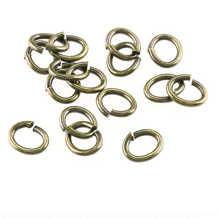 Brass Antique-Finish 4 x 3.5mm Oval Jump Ring