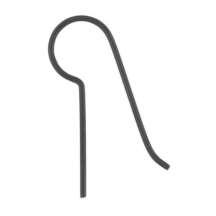 Niobium Black-Finish Ear Wire with Leg