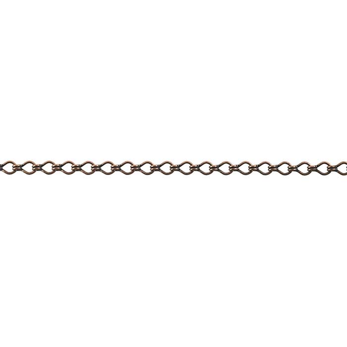 Steel Antique Copper-Finish 3.8mm Ladder Chain, 20-ft. Spool