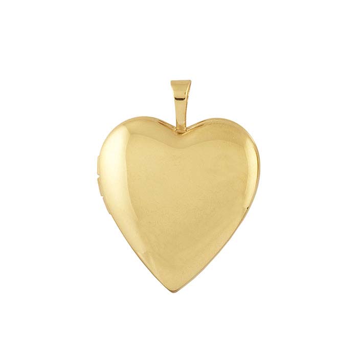 14/20 Yellow Gold-Filled Smooth Heart Locket Pendant