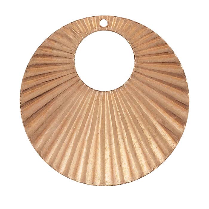 Copper Corrugated Circle Component
