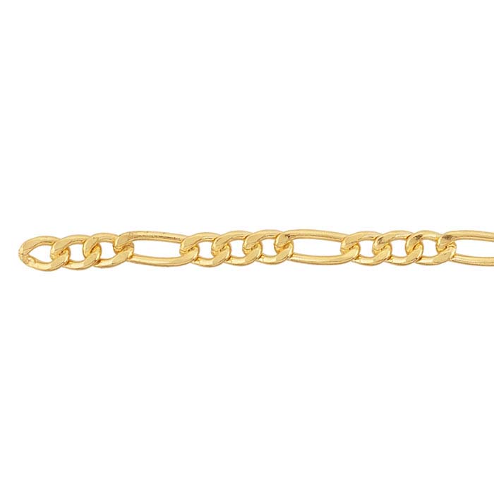 14/20 Yellow Gold-Filled 3.5mm Figaro Chain, By the Foot