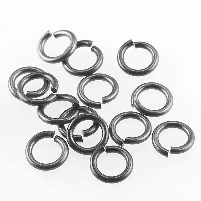 Brass Gunmetal-Finish 5mm Round Jump Ring