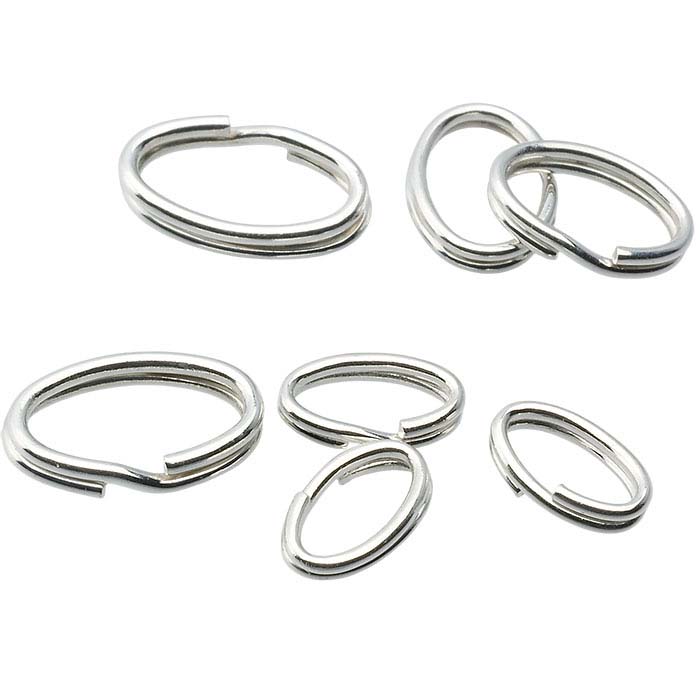 Sterling Silver Oval Split Rings