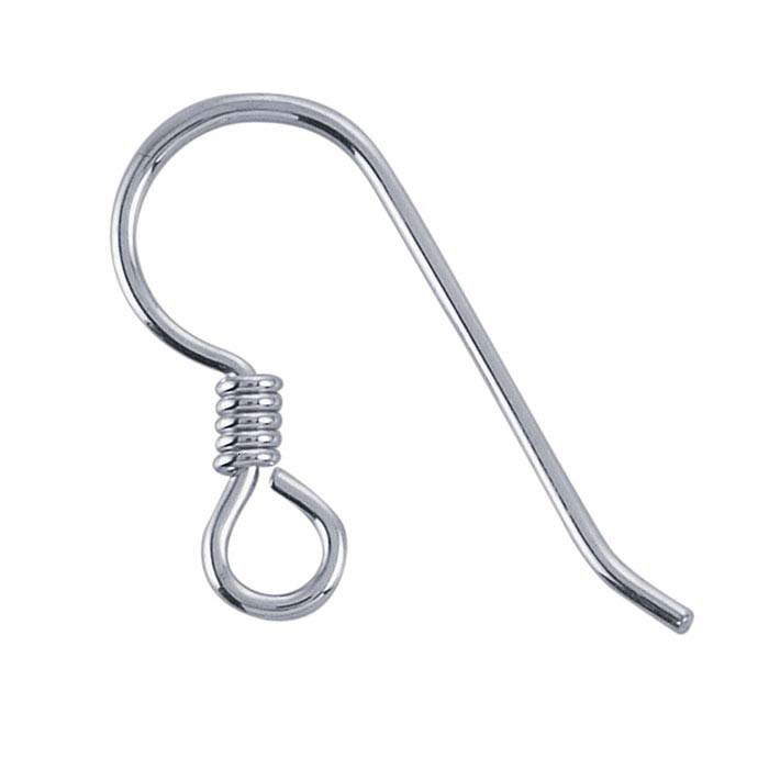 Sterling Silver Heavy Ear Wire with Loop and Coil