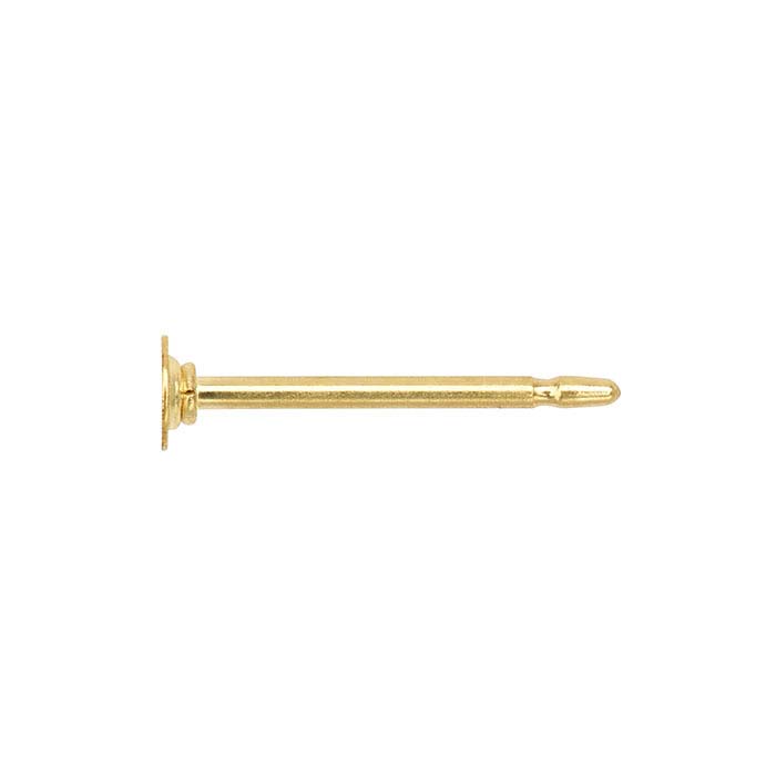 14/20 Yellow Gold-Filled Post Earrings with Pad