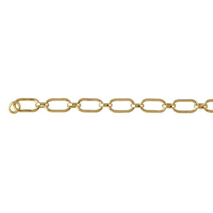 14/20 Yellow Gold-Filled 3mm Long & Short Chain, By the Foot