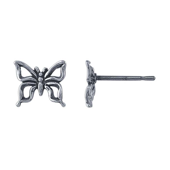 Sterling Silver Butterfly Post Earring