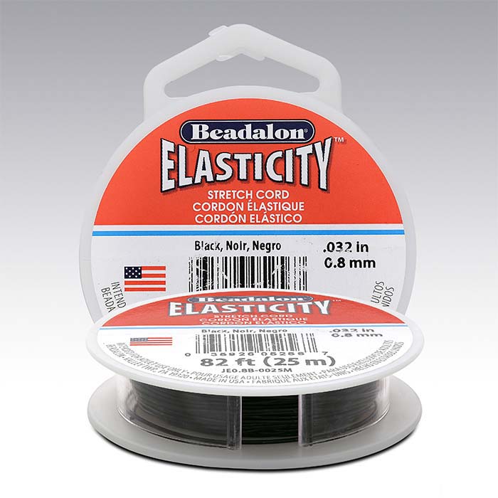 Beadalon® Elasticity™ Black Stretch Cord