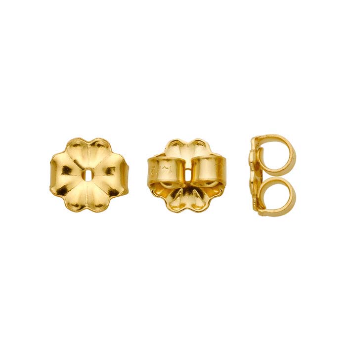 14/20 Yellow Gold-Filled Medium-Weight Friction Ear Nuts