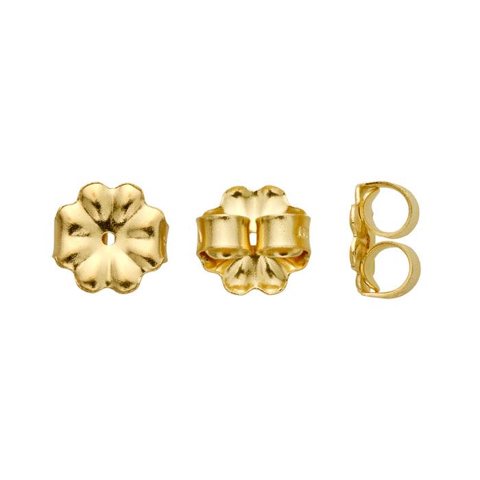 14/20 Yellow Gold-Filled Medium-Weight Friction Ear Nuts