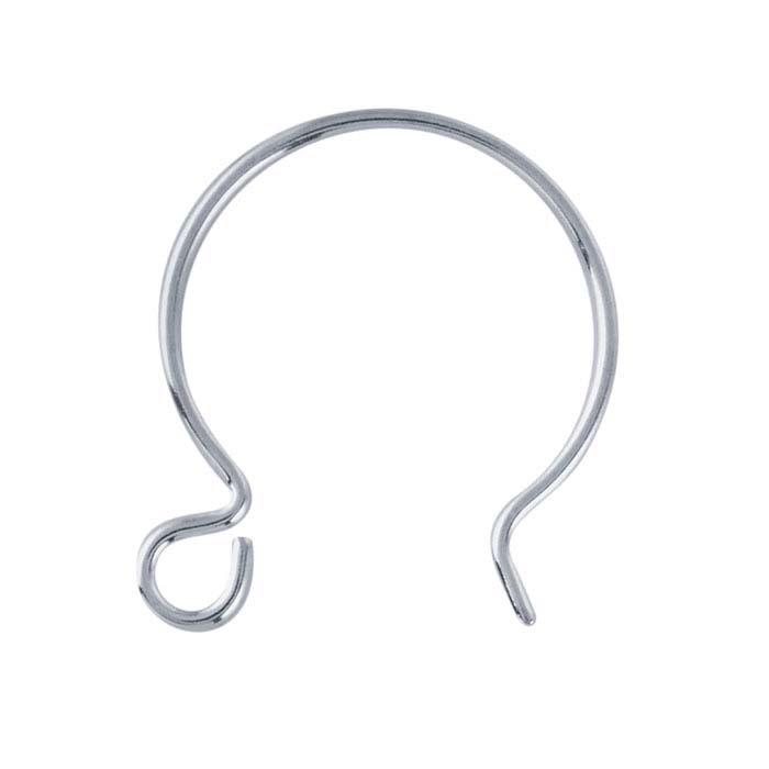 Sterling Silver Heavy Round Ear Wire with Loop