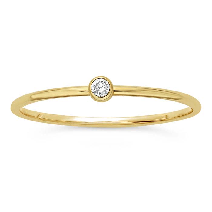 14K Yellow Gold LabCreated DiamondSet Rings