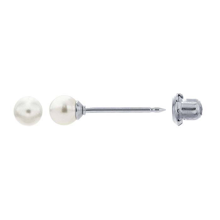 Stainless Steel 4mm Inverness Piercing Ball Earrings