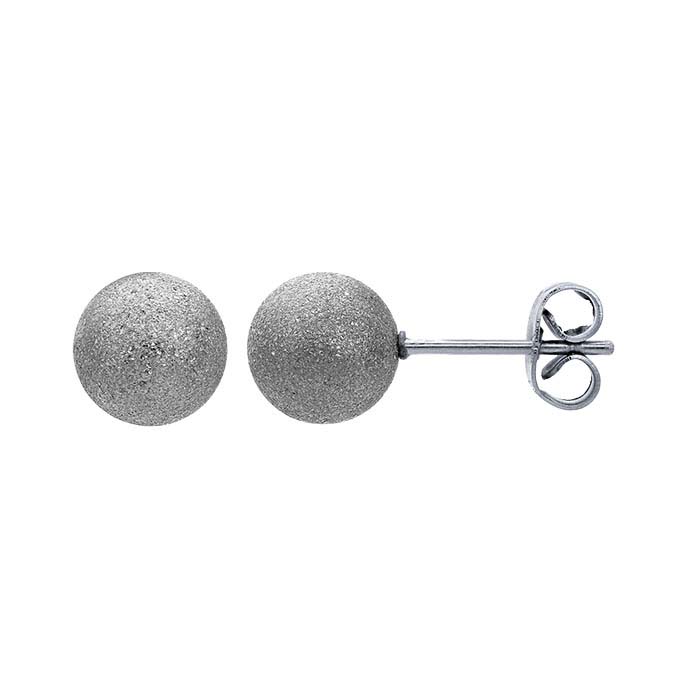 Stainless Steel Stardust Ball Post Earrings
