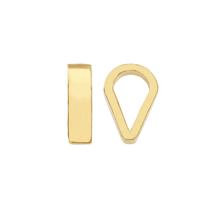 14K Yellow Gold Smooth Pendant Bails