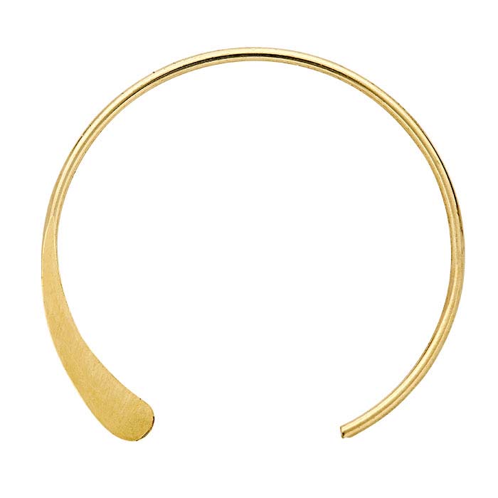 14/20 Yellow Gold-Filled Round Ear Wires with Flat End
