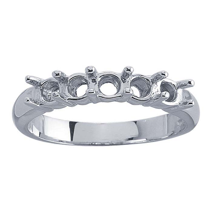 14K White Gold .15-Ct. Round Anniversary Ring Mounting