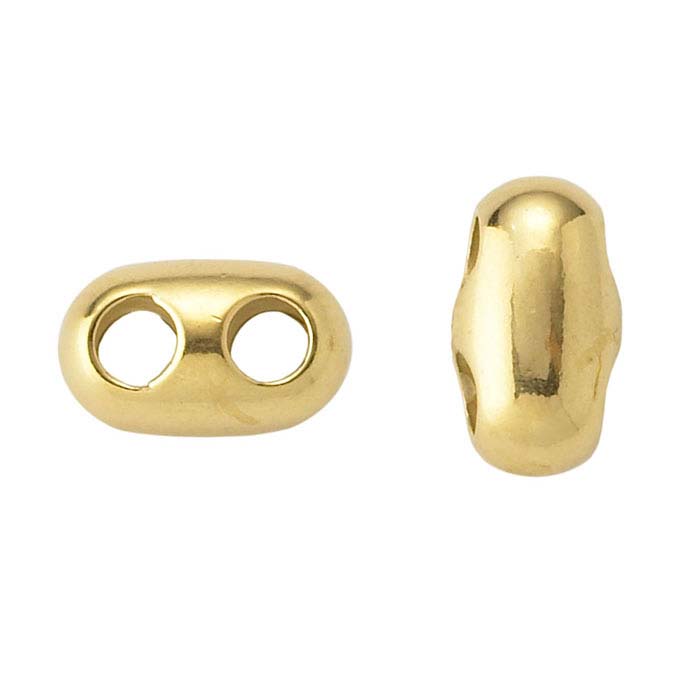 14K Yellow Gold Adjustable Cord Slide Clasp