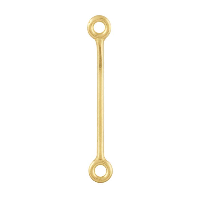14K Yellow Gold Bar Link Component