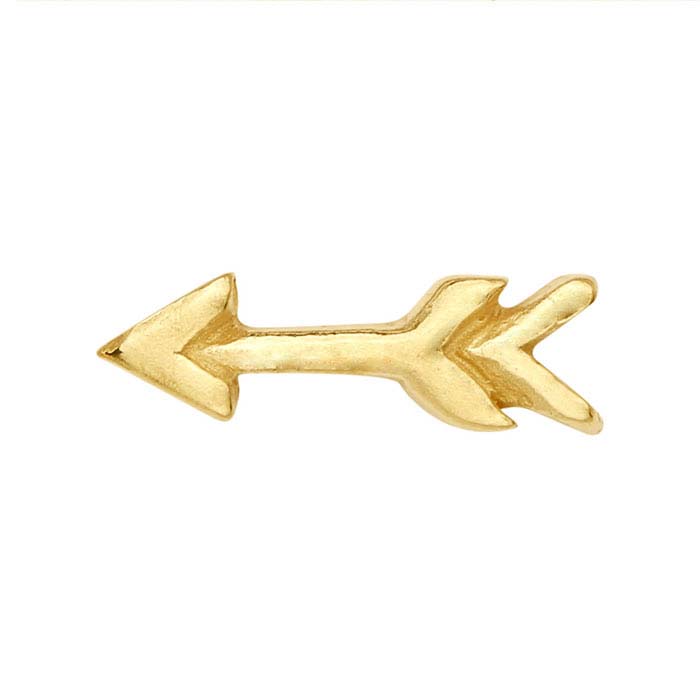 14K Yellow Gold Arrow Component for Floating Glass Lockets