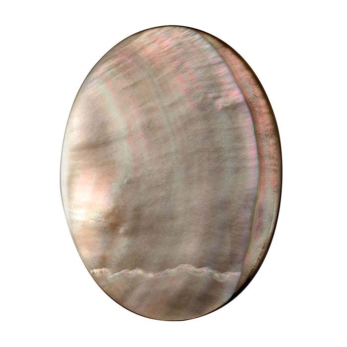 Black Mother-of-Pearl Oval Cabochons