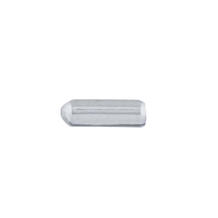 Base Metal Silver-Plated Stickpin Clutch with Rubber Insert