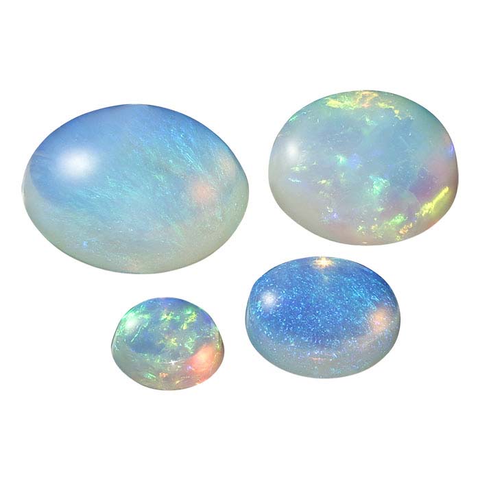 Natural White Opal Cabochon – 2mm Round, Eye Clean, Not Enhanced, Unbranded Standard White Gemstone