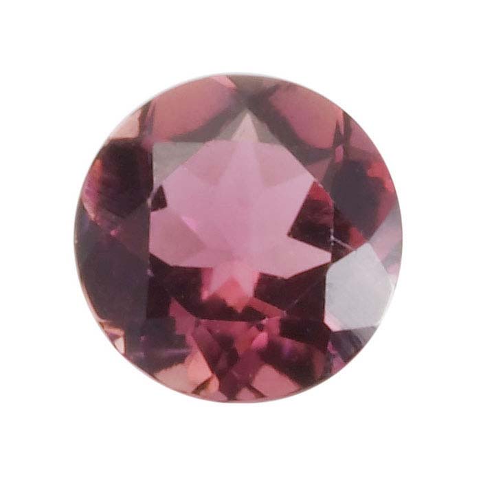Pink Tourmaline Round Faceted Stones, AA-Grade