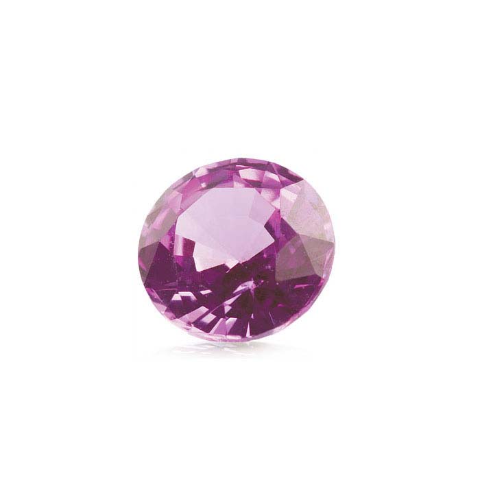 Pink Sapphire Round Faceted Stones, AA-Grade