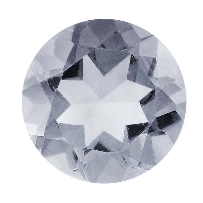 White Sapphire 3mm Round Faceted Stone, AAA-Grade
