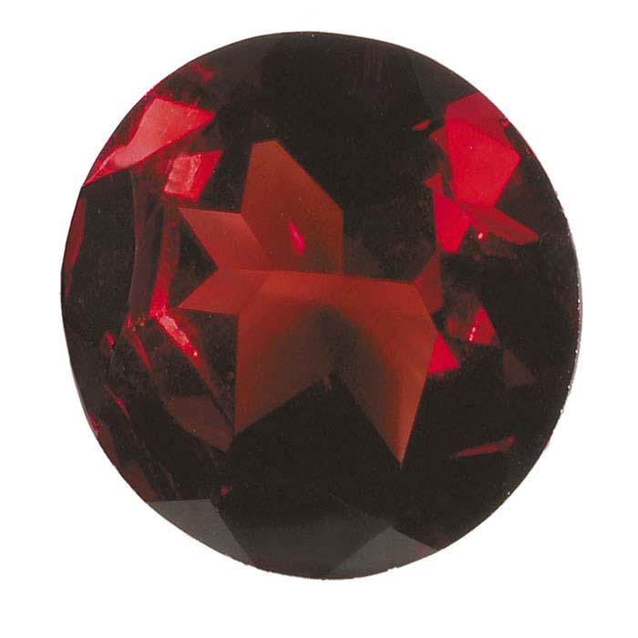 Size is 6 mm #1686 7.5 inches Natural Faceted Garnet Round Cutstone