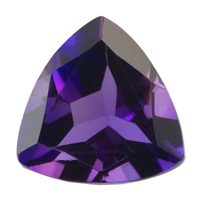 Royal Amethyst Trillion Faceted Stones, AAA-Grade