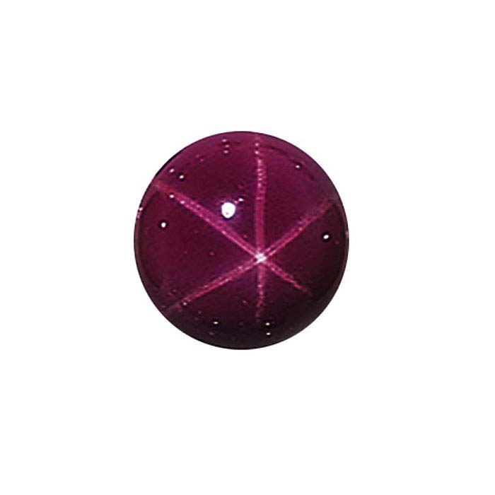Lab-Created Star Ruby Round Cabochons