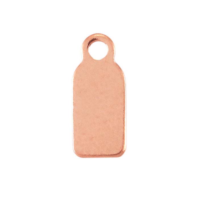 14/20 Rose Gold-Filled 11.5 x 4.9mm Rectangle Tag, 24-Ga.