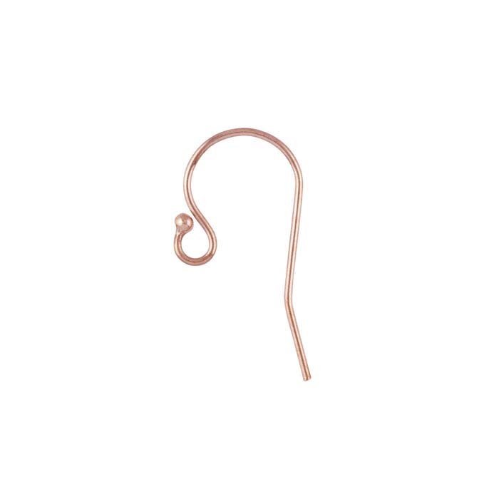 14/20 Rose Gold-Filled Ear Wire with Loop and Ball End