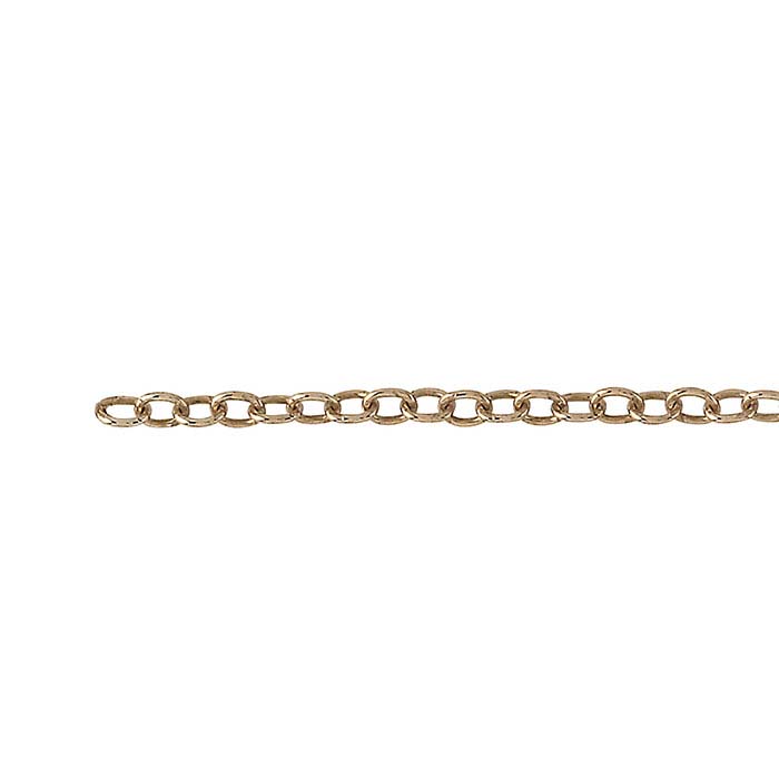 Bronze 1.8mm Oval Cable Chain, 250-ft. Spool