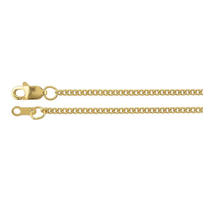 18K Yellow Gold 1.5mm Curb Chains