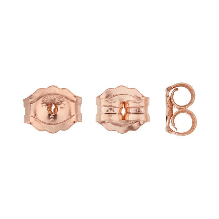 14/20 Rose Gold-Filled 3.7mm Lightweight Friction Ear Nut