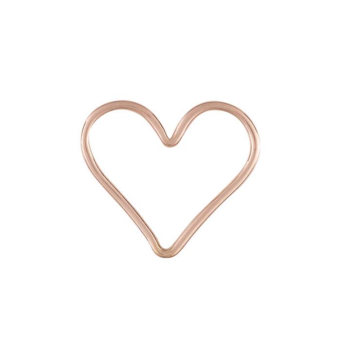 14/20 Rose Gold-Filled Open Heart Component