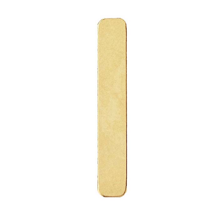 14/20 Yellow Gold-Filled Rounded Rectangle Stampings, 20-Ga.