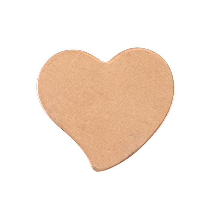 Copper 15 x 13mm Fancy Heart Stamping, 24-Ga.