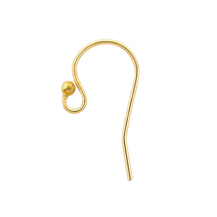 14/20 Yellow Gold-Filled Ear Wire with Loop and Ball End