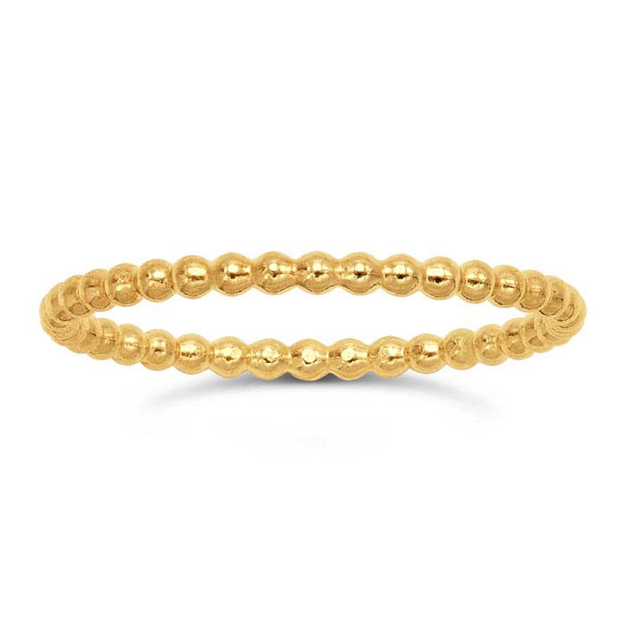 12/20 Yellow Gold-Filled Beaded Ring