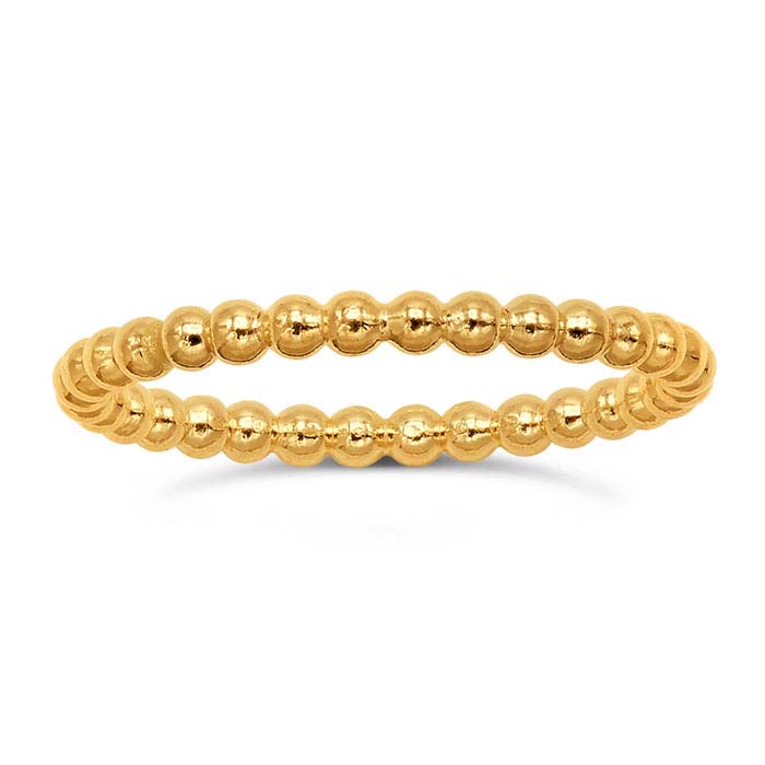 12/20 Yellow Gold-Filled Beaded Ring