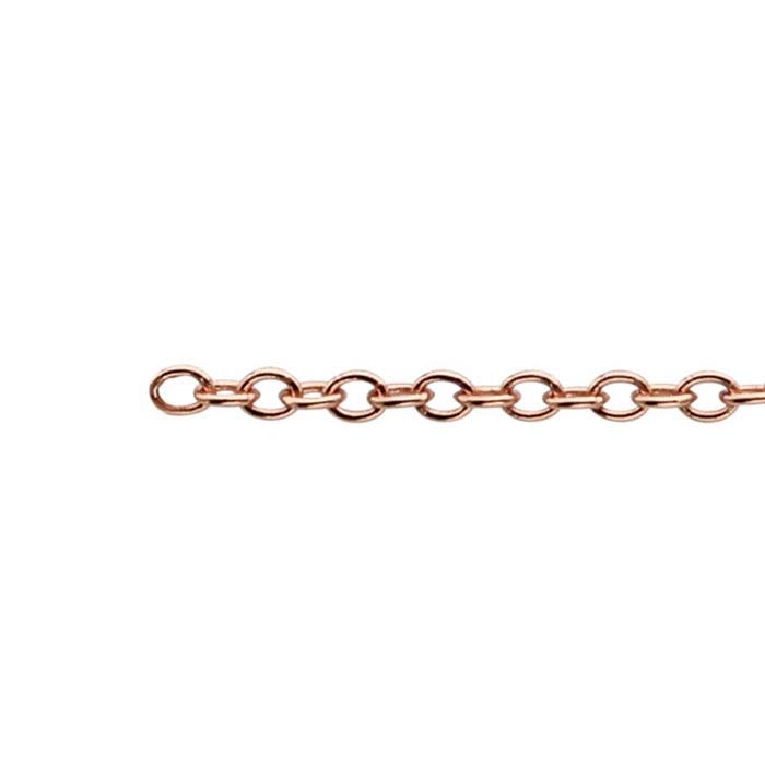 Copper Flash-Plated 2.4mm Oval Cable Chain, 20-ft. Spool